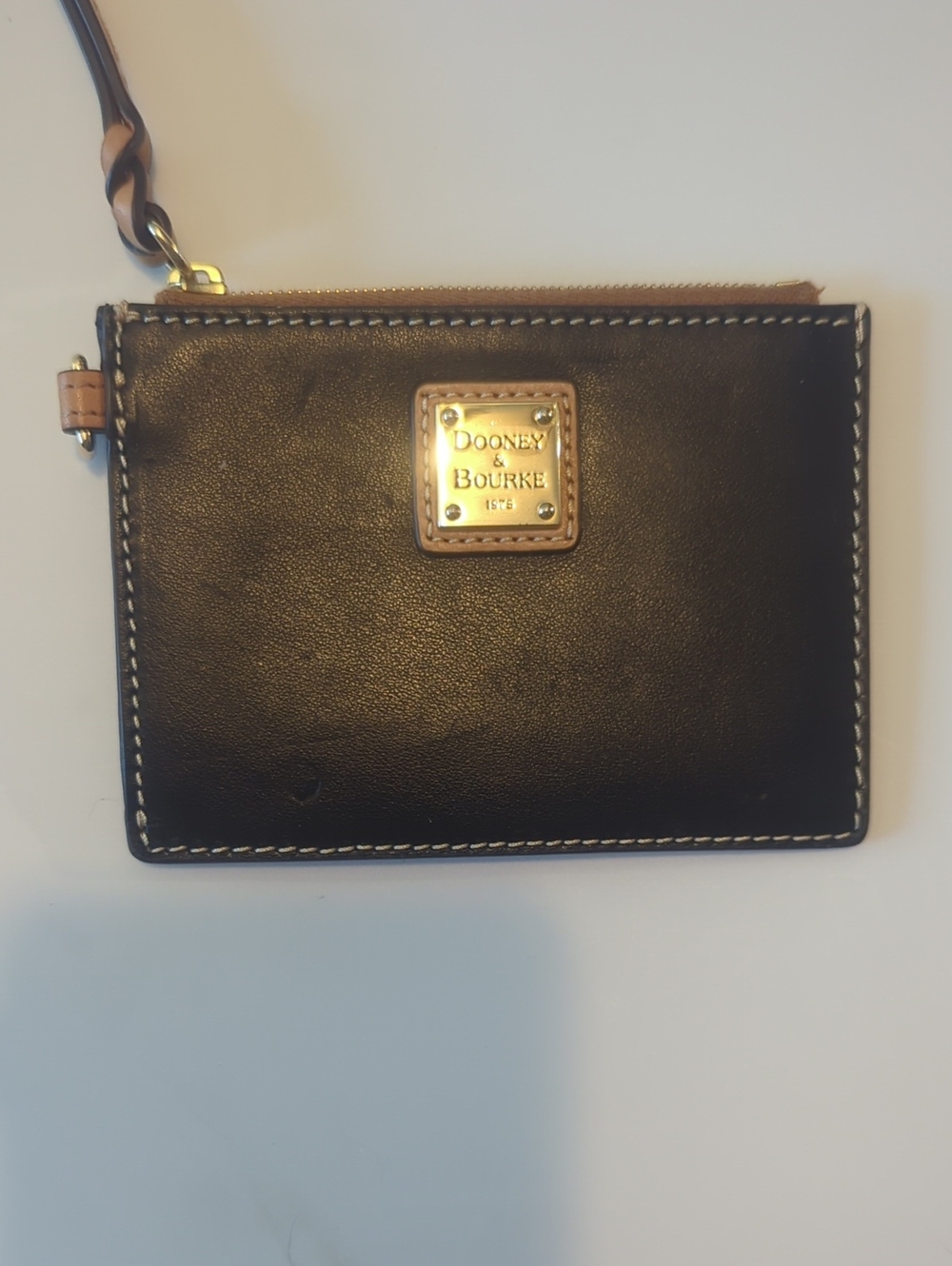 Dooney & Bourke Black Leather Zip Wristlet